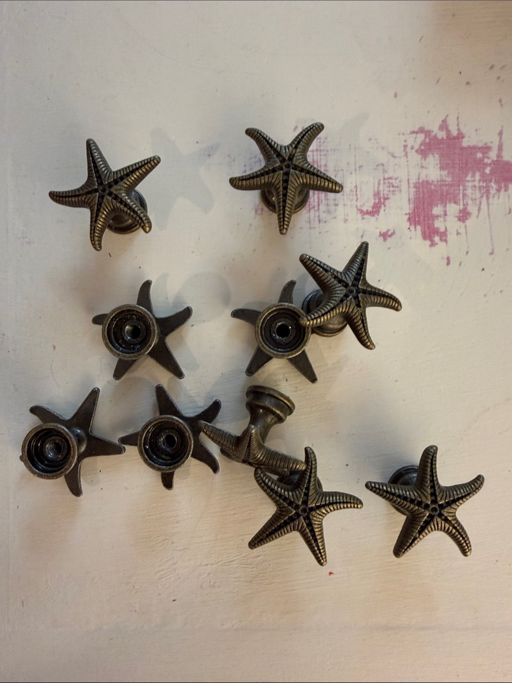 ⭐️⭐️⭐️BOGOHO⭐️⭐️⭐️Starfish Drawer Pulls- Antique Bronze Finish